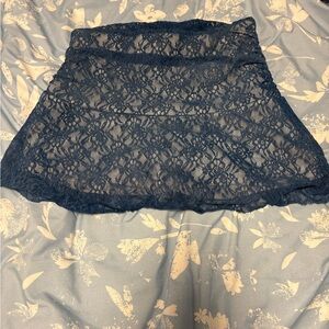 SHEIN Navy Lace Mini Skirt